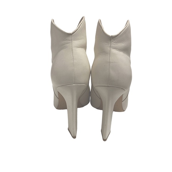 MARC FISHER MASINA POINTED TOE LEATHER WESTERN BOOTIE WOMENS SIZE 9.5 WHITE - Picture 6 of 11